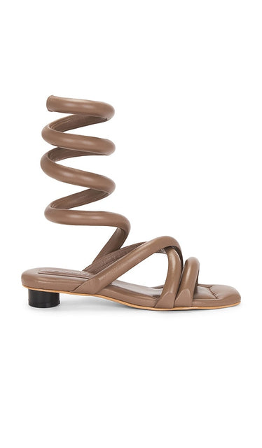 Nora Lozza Roma Sandal in Brown | Cocoa Strappy Sandals for Women