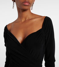 Norma Kamali Asymmetrical off-shoulder gown