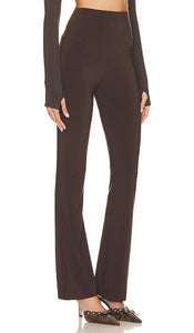 Norma Kamali Boot Pant in Chocolate