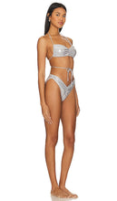 Norma Kamali Butterfly Bikini in Metallic Silver