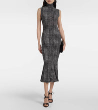 Norma Kamali Checked midi dress