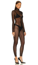 Norma Kamali Crotchless Long Sleeve Turtle Catsuit in Black