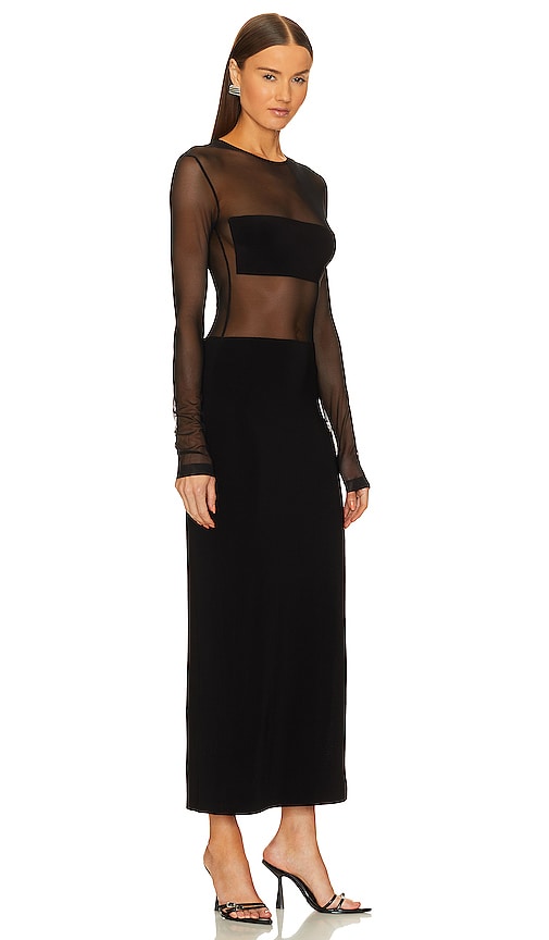 Norma Kamali Dash Dash Side Slit Gown in Black