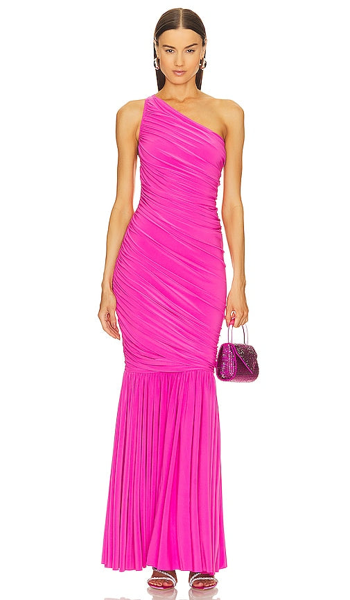 Norma Kamali Diana Fishtail Gown in Fuchsia - Norma Kamali - Robe queue de poisson Diana en fuchsia - Norma Kamali Diana 紫红色鱼尾礼服 - Norma Kamali Diana Fischschwanzkleid in Fuchsia - Norma Kamali Diana 피쉬테일 드레스 - Abito Norma Kamali Diana a coda di pesce in fucsia