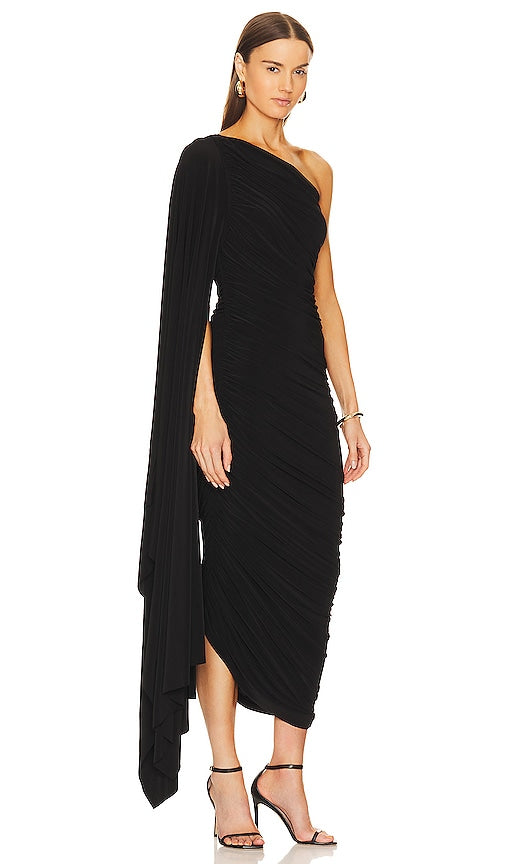 Norma Kamali Diana Gown W/ Sleeve in Black