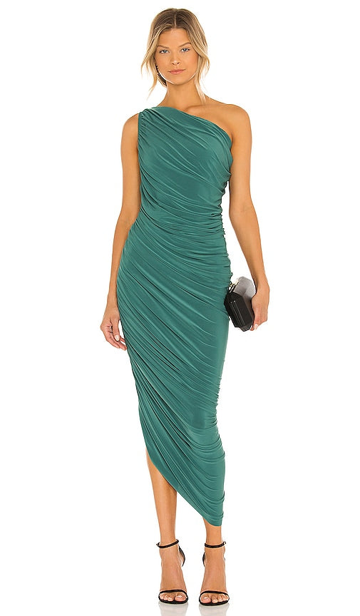Norma Kamali Diana Gown in Green