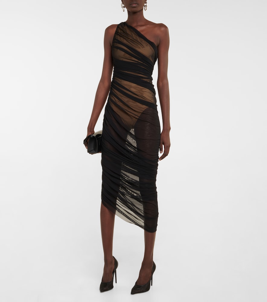 Norma Kamali Diana jersey one-shoulder midi dress