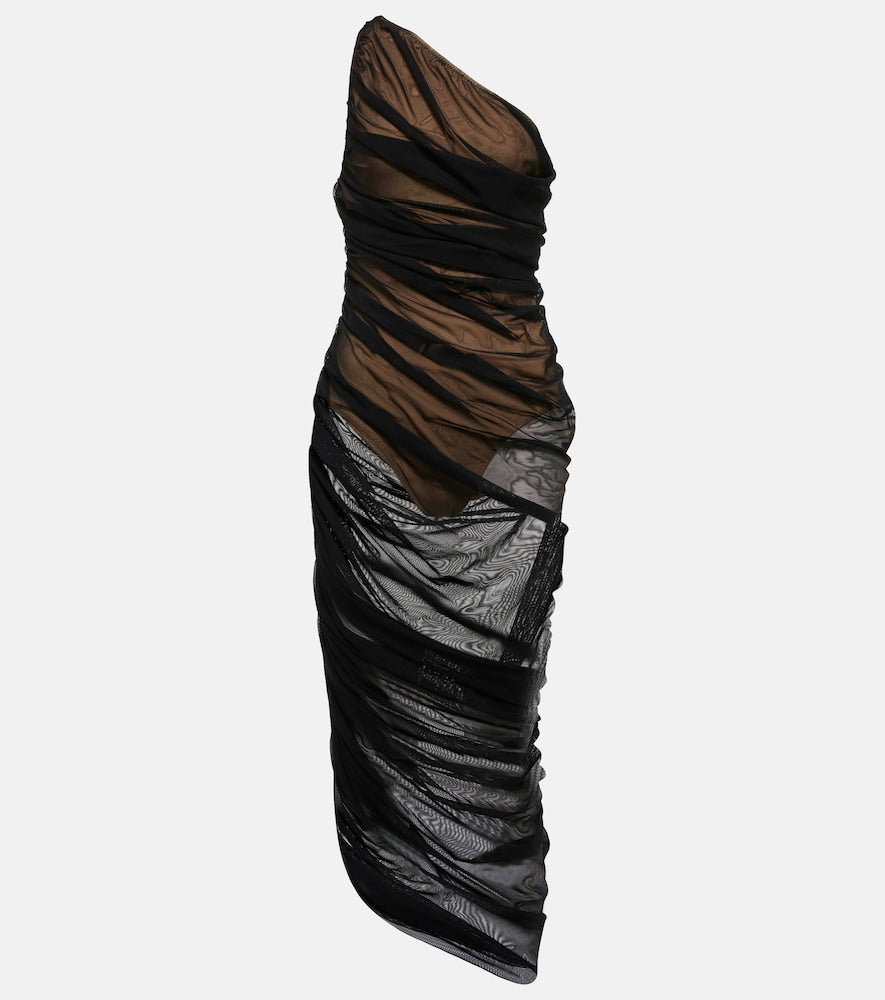 Norma Kamali Diana jersey one-shoulder midi dress. Norma Kamali Diana 单肩针织中长连衣裙