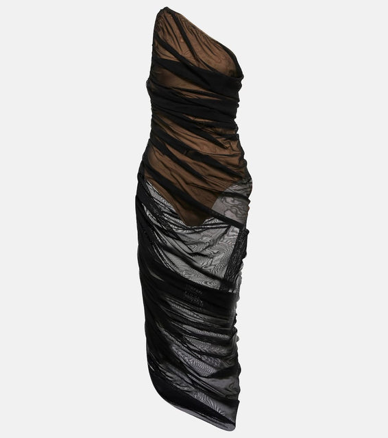 Norma Kamali Diana jersey one-shoulder midi dress