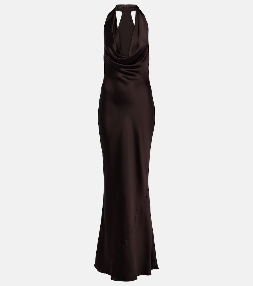 Norma Kamali Draped halterneck gown. Norma Kamali 垂坠挂脖礼服