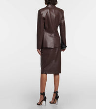 Norma Kamali Faux leather blazer