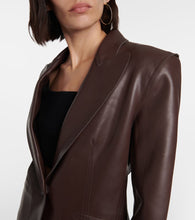 Norma Kamali Faux leather blazer
