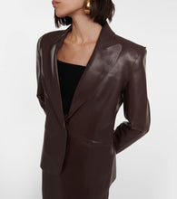 Norma Kamali Faux leather blazer