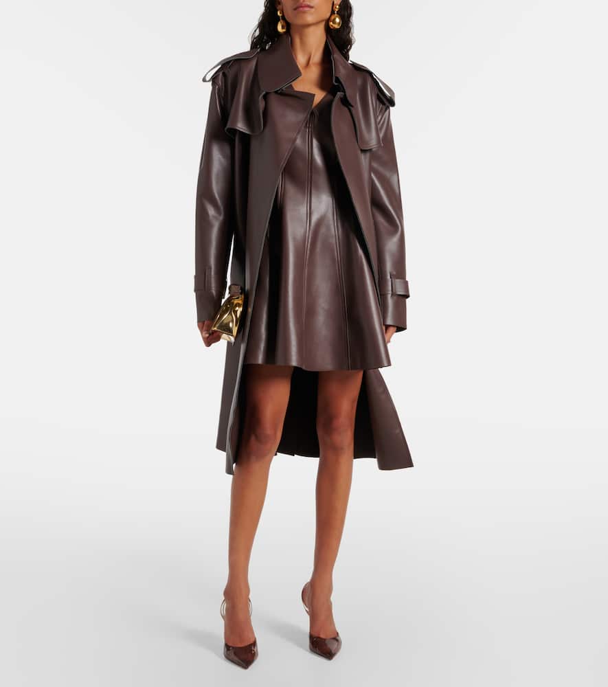 Norma Kamali Faux leather minidress