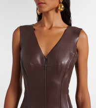 Norma Kamali Faux leather minidress