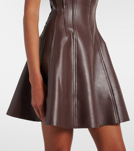 Norma Kamali Faux leather minidress