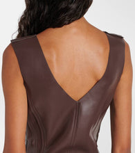 Norma Kamali Faux leather minidress