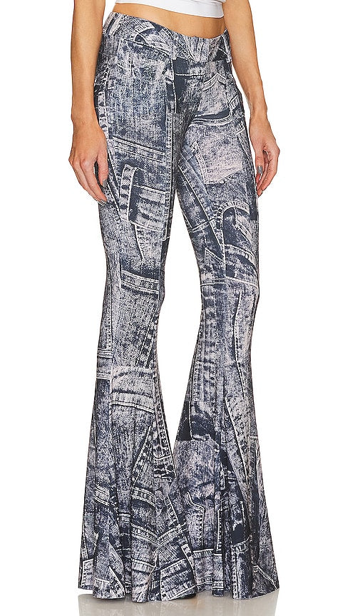 Norma Kamali Fishtail Jean in Black