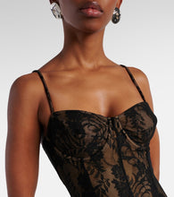 Norma Kamali Floral lace slip dress