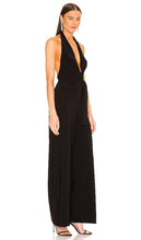 Norma Kamali Halter Wrap Straight Leg Jumpsuit in Black