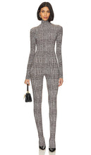 Norma Kamali Long Sleeve Open Back Catsuit With Footsie in Chocolate