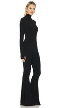 Norma Kamali Long Sleeve Turtleneck Fishtail Jumpsuit in Black