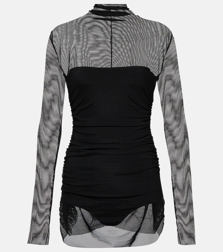 Norma Kamali Mesh minidress. Norma Kamali 网纱迷你连衣裙