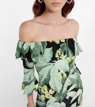 Norma Kamali Off-shoulder printed midi dress