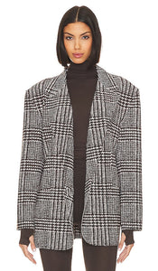 Norma Kamali Oversized Single Breasted Jacket in Chocolate