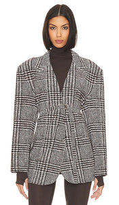 Norma Kamali Oversized Single Breasted Jacket in Chocolate - Norma Kamali Veste surdimensionnée à simple boutonnage en chocolat - Norma Kamali 巧克力色大廓形单排扣夹克 - Norma Kamali Übergroße einreihige Jacke in Schokolade - Norma Kamali 오버사이즈 싱글 브레스티드 재킷 - Giacca monopetto oversize Norma Kamali color cioccolato