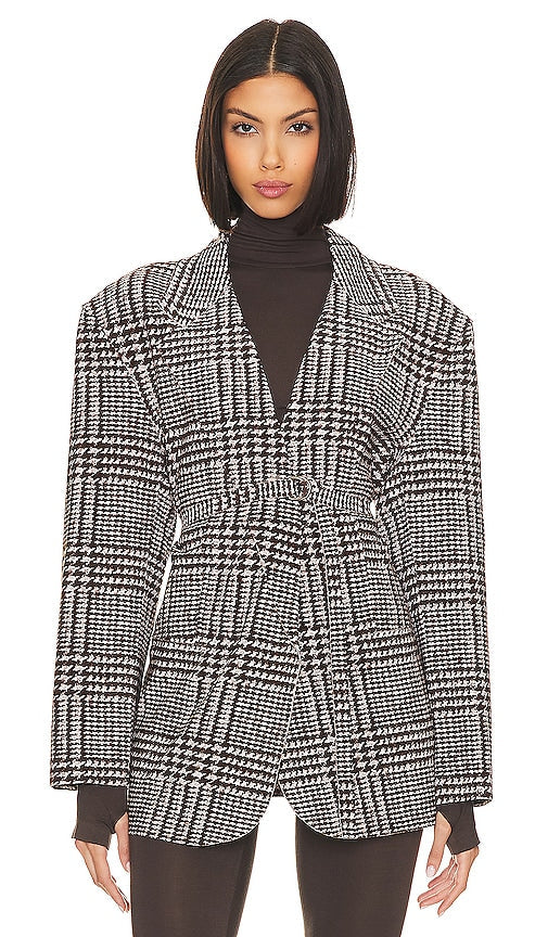 Norma Kamali Oversized Single Breasted Jacket in Chocolate - Norma Kamali Veste surdimensionnée à simple boutonnage en chocolat - Norma Kamali 巧克力色大廓形单排扣夹克 - Norma Kamali Übergroße einreihige Jacke in Schokolade - Norma Kamali 오버사이즈 싱글 브레스티드 재킷 - Giacca monopetto oversize Norma Kamali color cioccolato