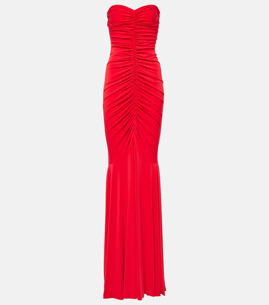 Norma Kamali Ruched strapless gown. Norma Kamali 褶饰抹胸礼服