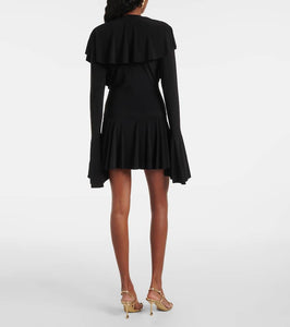 Norma Kamali Ruffled jersey bodysuit dress