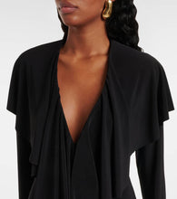 Norma Kamali Ruffled jersey bodysuit dress