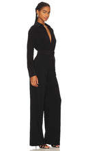 Norma Kamali Shirt Straight Leg Jumpsuit With Collar Stand in Black