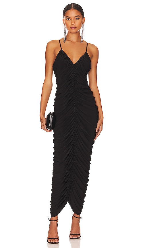 Norma Kamali Slip Diana Gown in Black