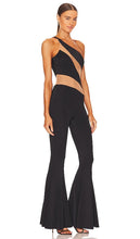 Norma Kamali Snake Mesh Fishtail Jumpsuit in Black