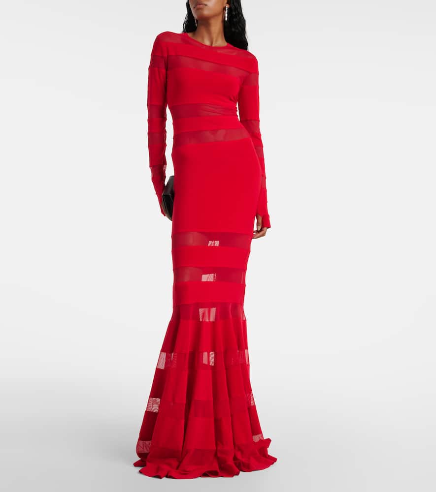 Norma Kamali Spliced gown