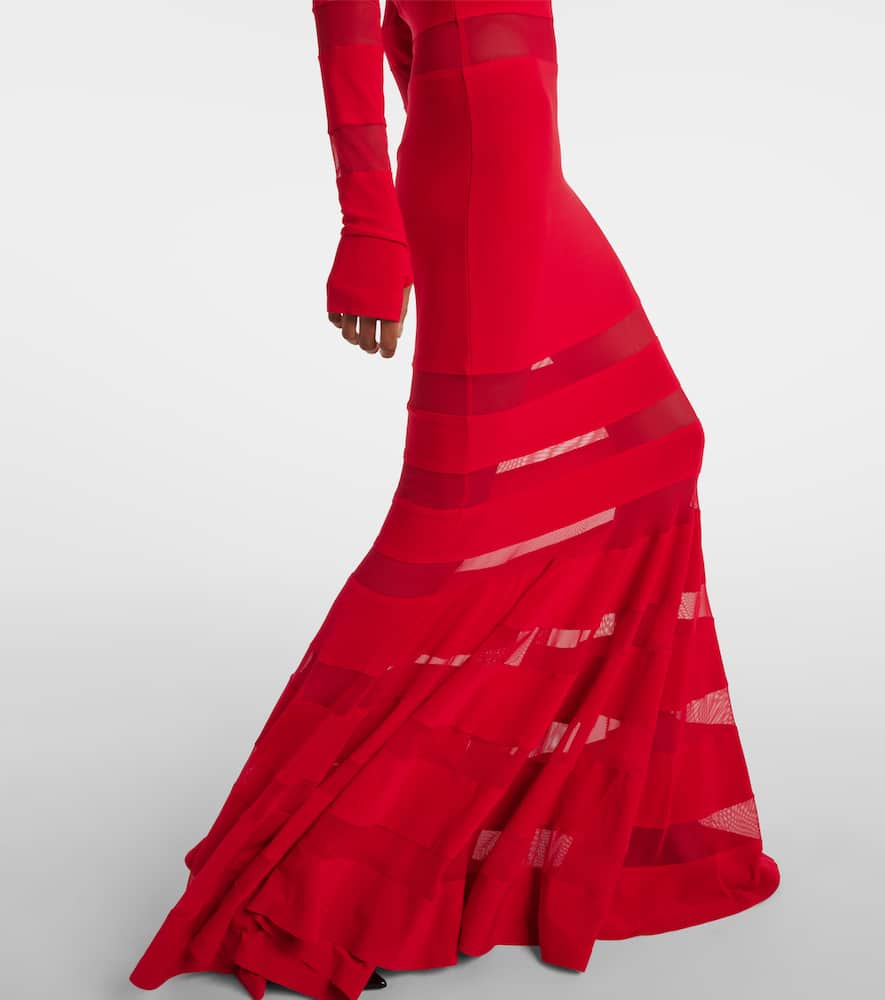 Norma Kamali Spliced gown