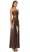 Norma Kamali Strapless Elephant Jumpsuit in Chocolate