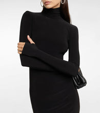 Norma Kamali Stretch jersey turtleneck dress
