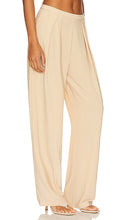 Norma Kamali Tapered Pleated Trouser in Nude