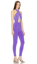 Norma Kamali x REVOLVE Cross Halter Jumpsuit in Purple