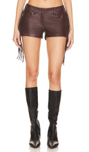 Norma Kamali x REVOLVE Fringe Short in Chocolate
