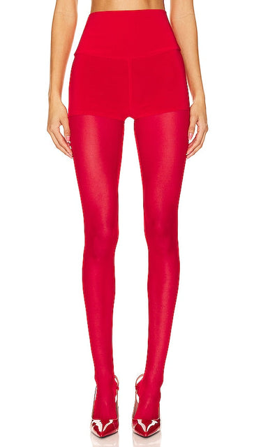 Norma Kamali x REVOLVE Legging Mesh Bottom Footsie in Red - Norma Kamali x REVOLVE Legging Bas en Filet Footsie en Rouge - Norma Kamali x REVOLVE 红色打底裤网袜 - Norma Kamali x REVOLVE Legging Mesh Bottom Footsie in Rot - Norma Kamali x REVOLVE 레깅스 메쉬 바텀 풋시 레드 색상 - Norma Kamali x REVOLVE Legging Mesh Bottom Footsie in rosso