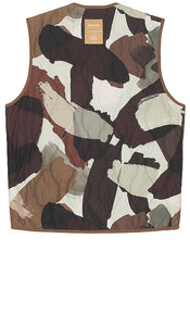Norse Projects Peter Camo Nylon Insulated Vest in Brown