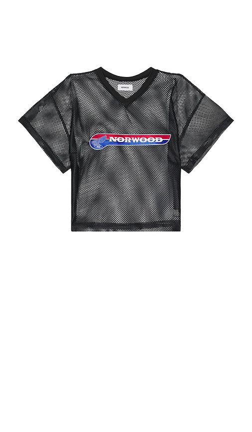Norwood Kiedis Cropped Football Jersey in Black - Norwood Kiedis - Maillot de football court - Noir - Norwood Kiedis 黑色短款足球球衣 - Kurz geschnittenes Fußballtrikot von Norwood Kiedis in Schwarz - Norwood Kiedis 크롭 풋볼 저지 블랙 색상 - Maglia da calcio corta Norwood Kiedis in nero