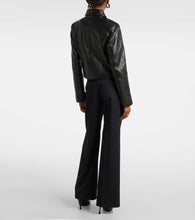 Nour Hammour Bleeker cropped leather jacket