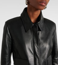 Nour Hammour Bleeker cropped leather jacket