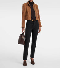 Nour Hammour Bleeker cropped suede jacket